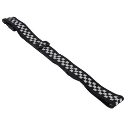 Checkered Luggage Strap Black-White Flat Image